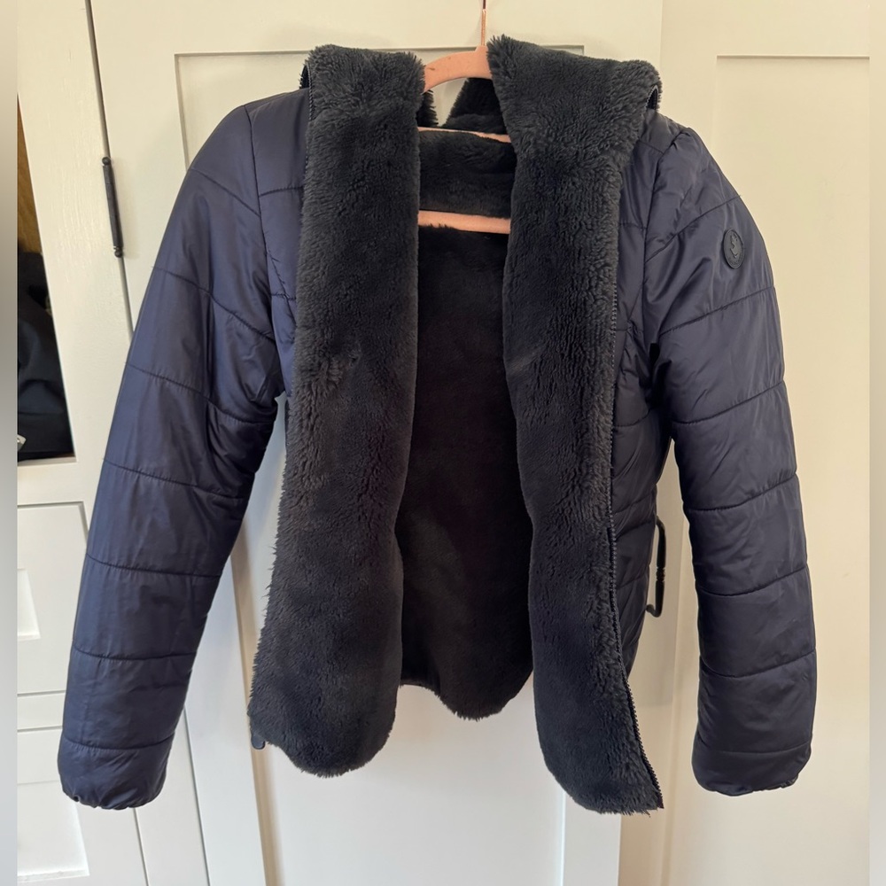 Save the Duck Faux Fur Puffer Jacket Reversible